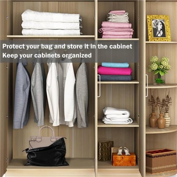 6 Pack Dust Bags for Handbags Silk Dust CoverBag for Handbags Purses Shoes Boots - Picture 2 of 7